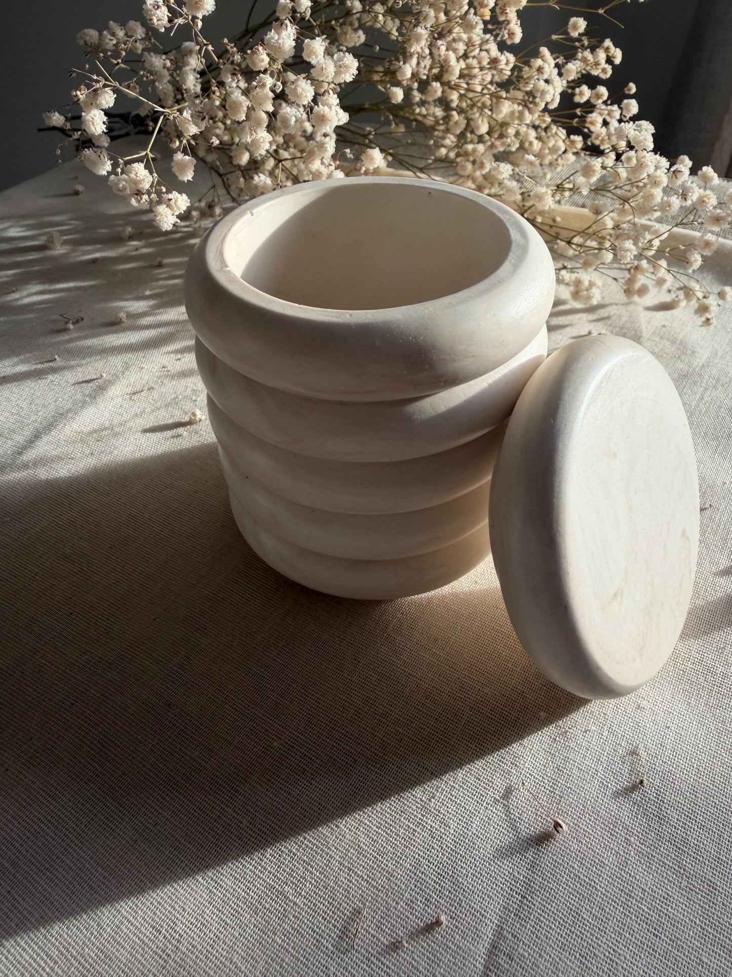 Calm Trinket Pot - Serene Jesmonite Storage Pot