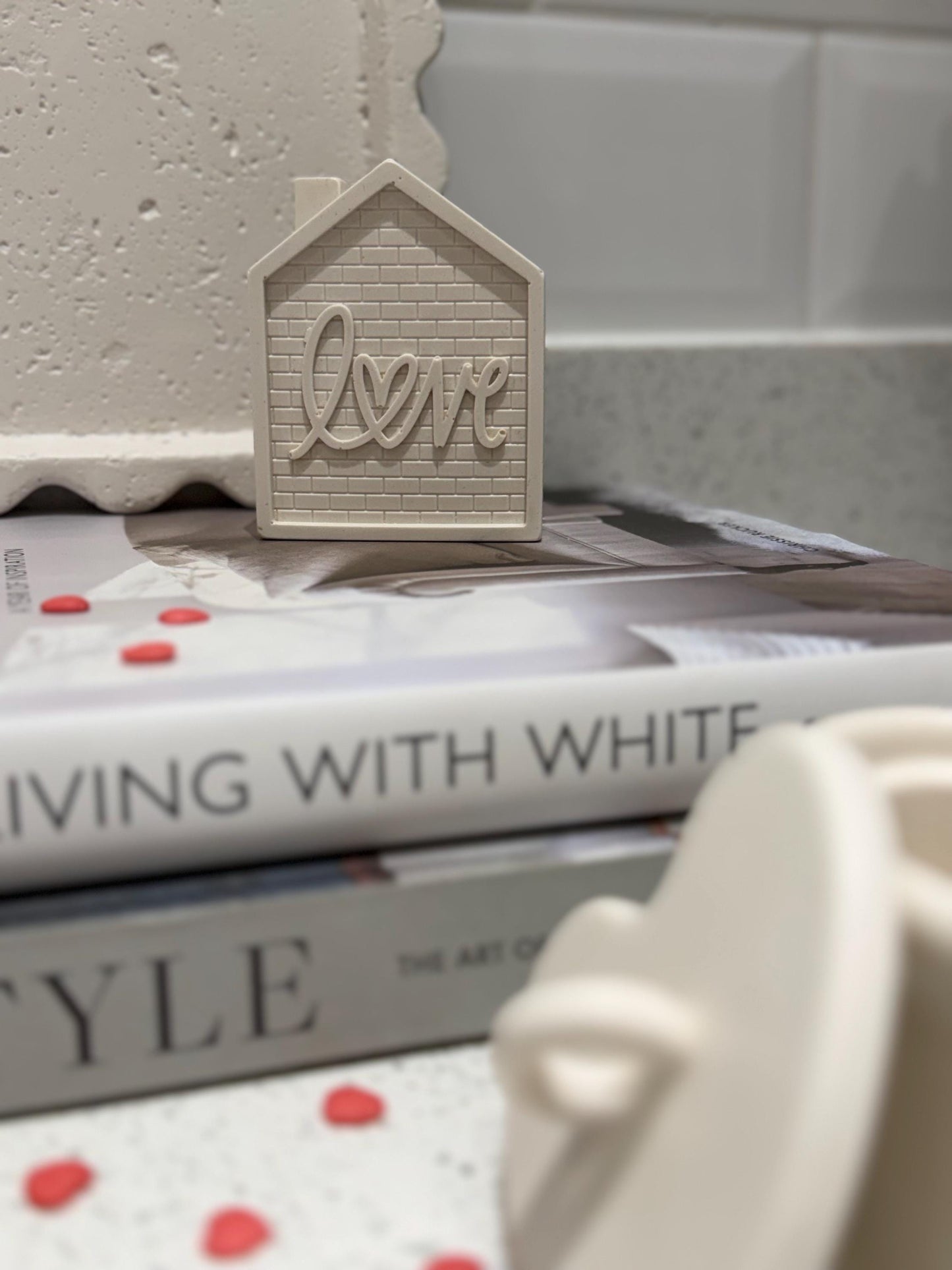 Handmade Love House Ornament | Neutral Home Decor