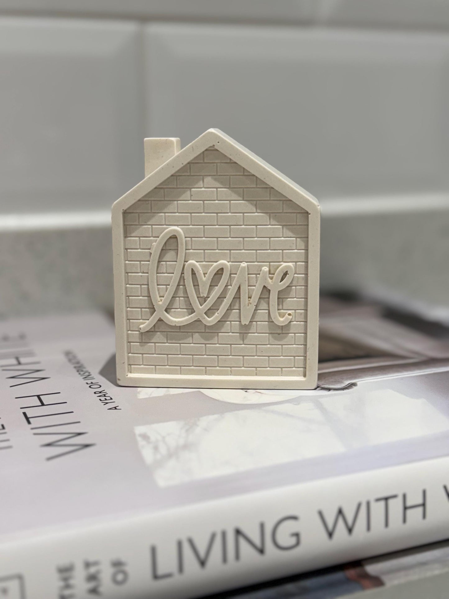 Handmade Love House Ornament | Neutral Home Decor