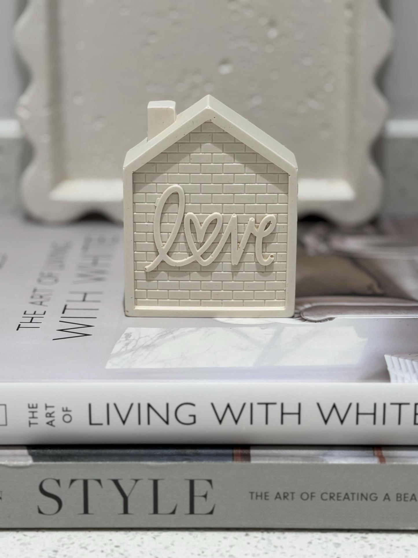 Handmade Love House Ornament | Neutral Home Decor