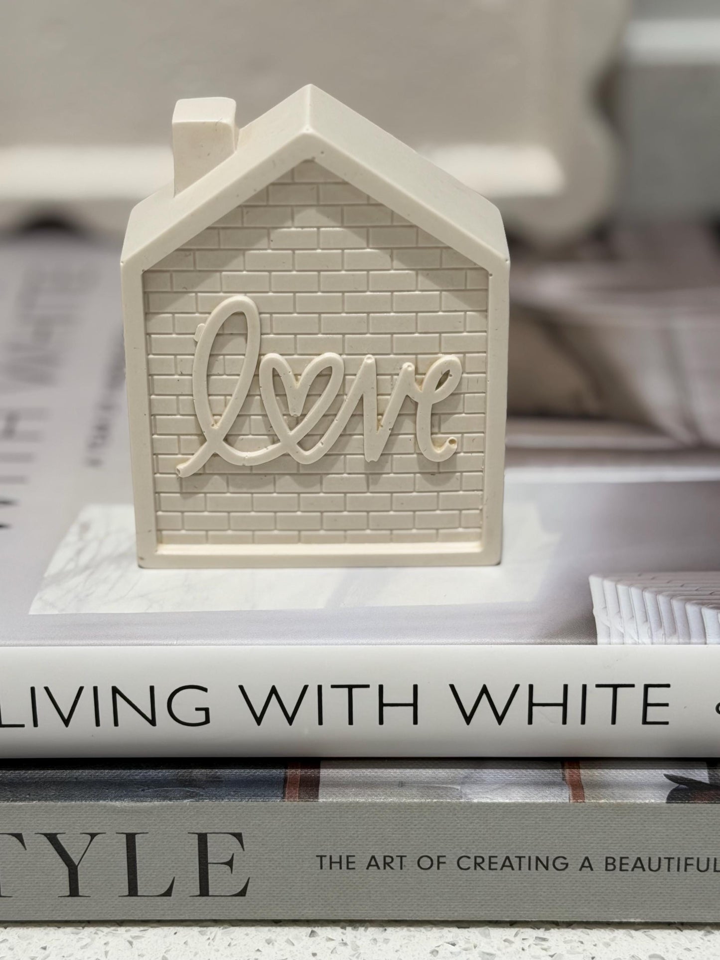 Handmade Love House Ornament | Neutral Home Decor