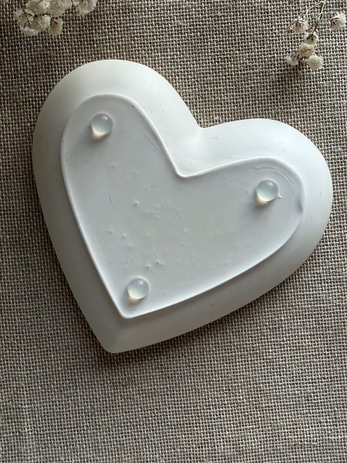 Heart Dish - Minimalist Jesmonite Trinket Dish