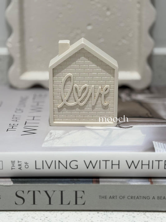 Handmade Love House Ornament | Neutral Home Decor