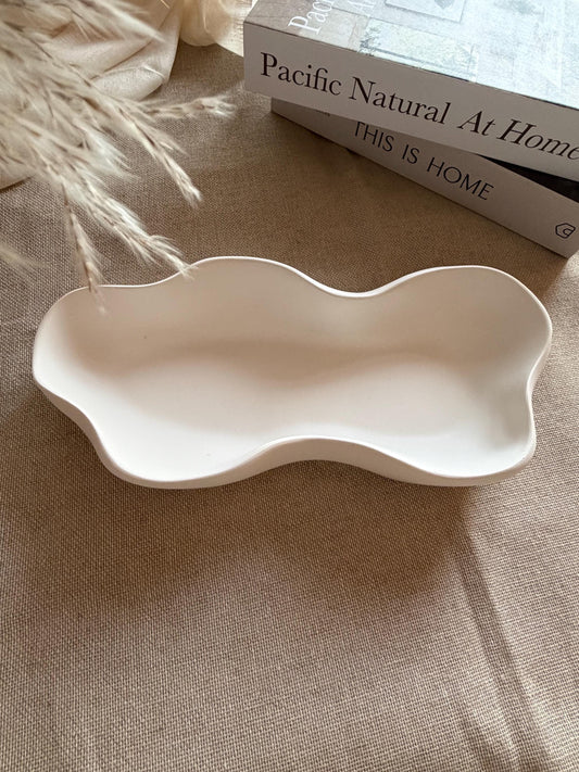 Swirl Bowl - Handmade Jesmonite Bowl with Swirl Design